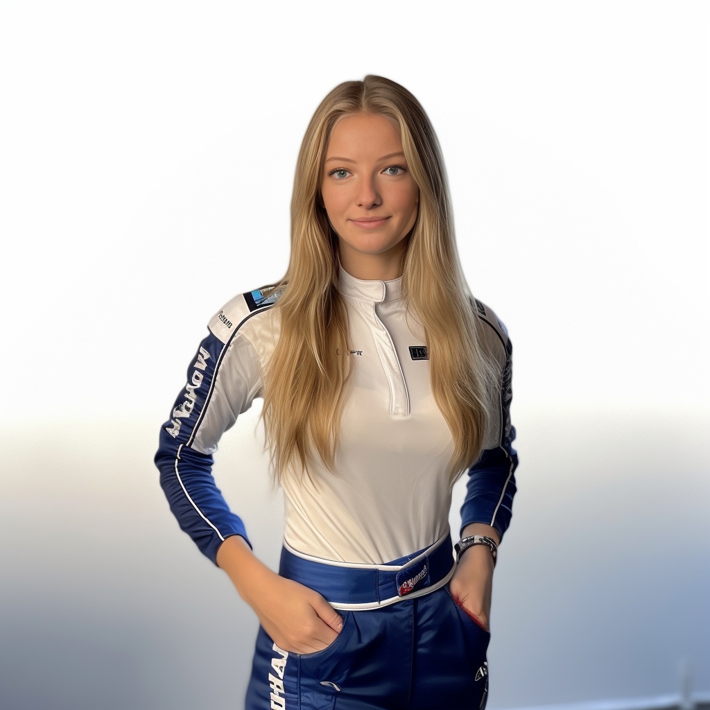 Lou-Anne Bilbault in pilot's outfit